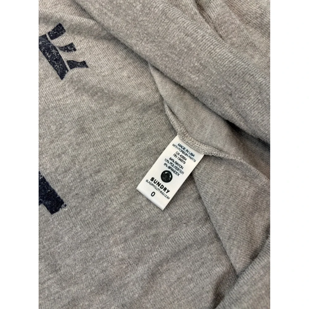 Anthropologie Sundry Follow Me To The Sea Graphic Cocoon Cardigan Gray XS Cozy